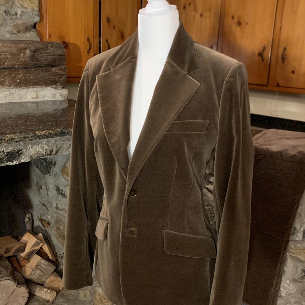 ralph lauren two piece brown suede women pant suit - Picture 9 of 11